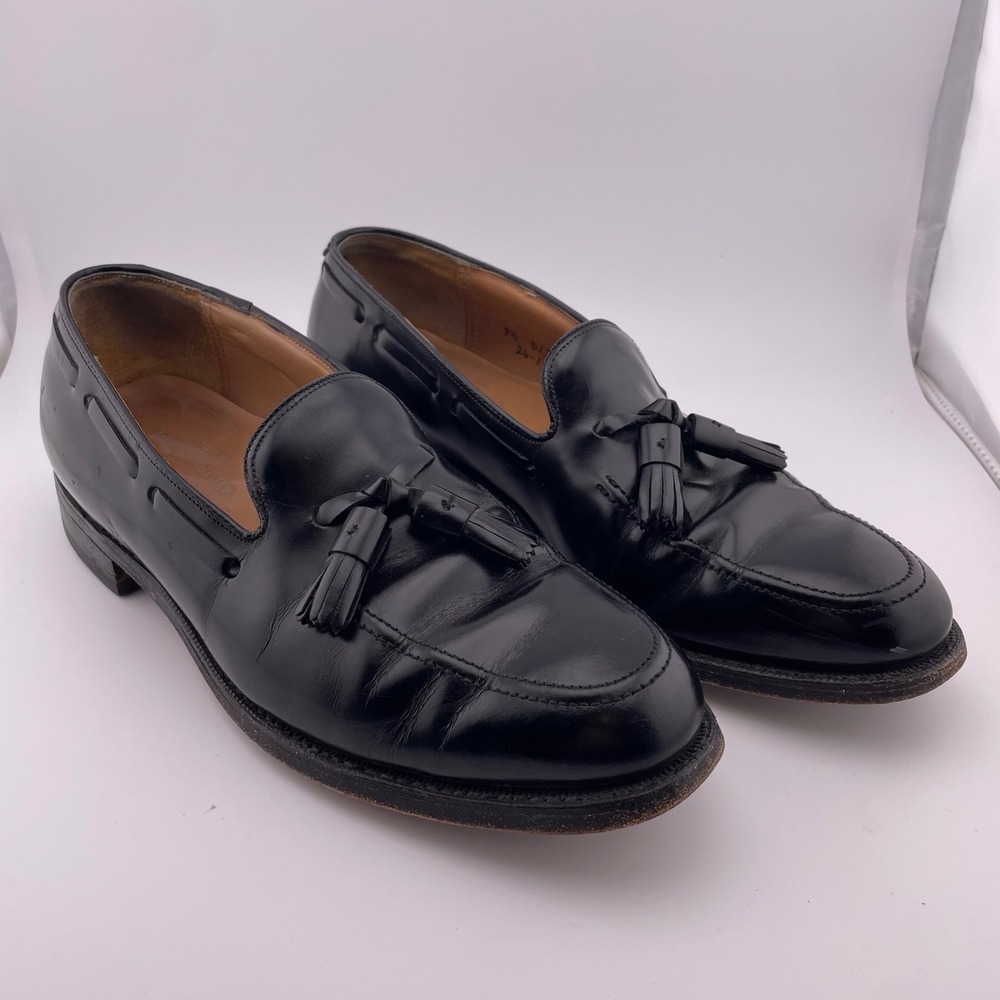 Johnston & Murphy ComfortCraft Mens Black Leather Tassel‎ Loafers 9.5 B USA